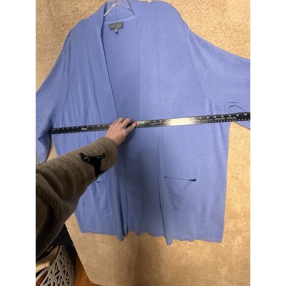 Selection by Ulla Popken Women Open Kimono Sleeve Periwinkle Cardigan Sz 24 EC - Picture 14 of 16